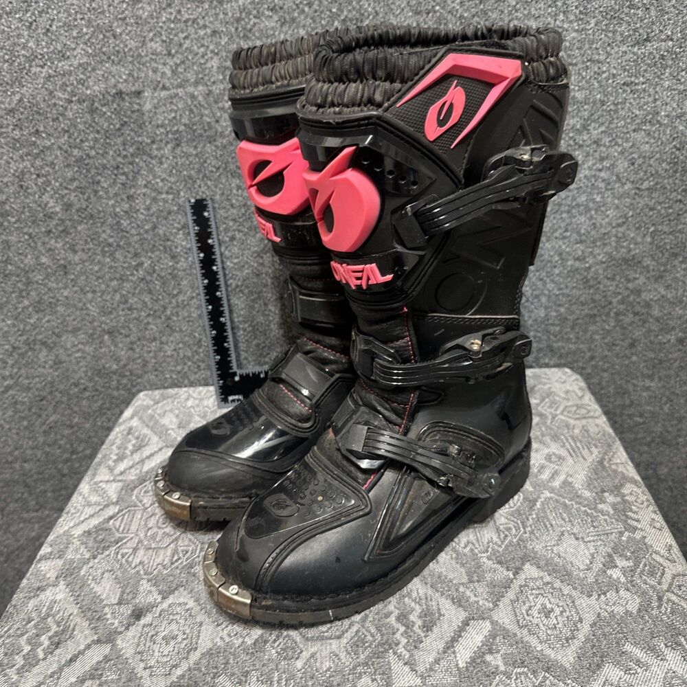O'Neal Women's Rider MX Motocross Dirt Bike Boots Black/Pink size 7 us eu 37
